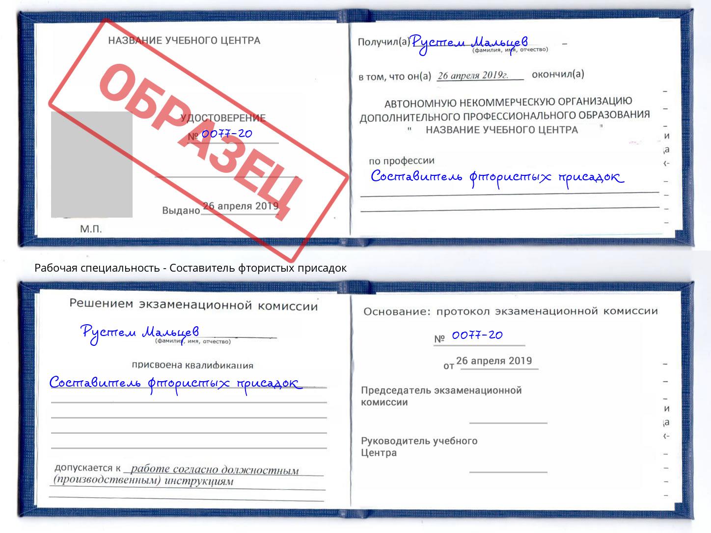 Составитель фтористых присадок Кинешма